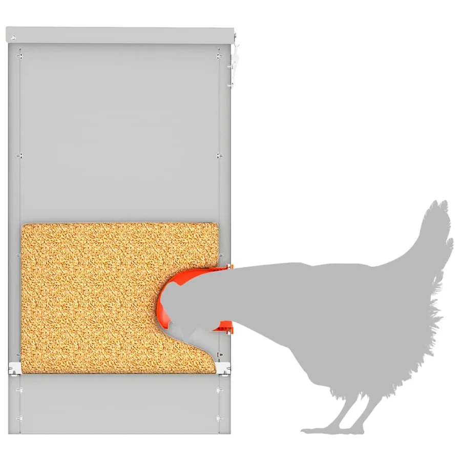 Mangeoire pour poules Argent 60,5 x 29 x 51 cm Acier galvanisé - 9