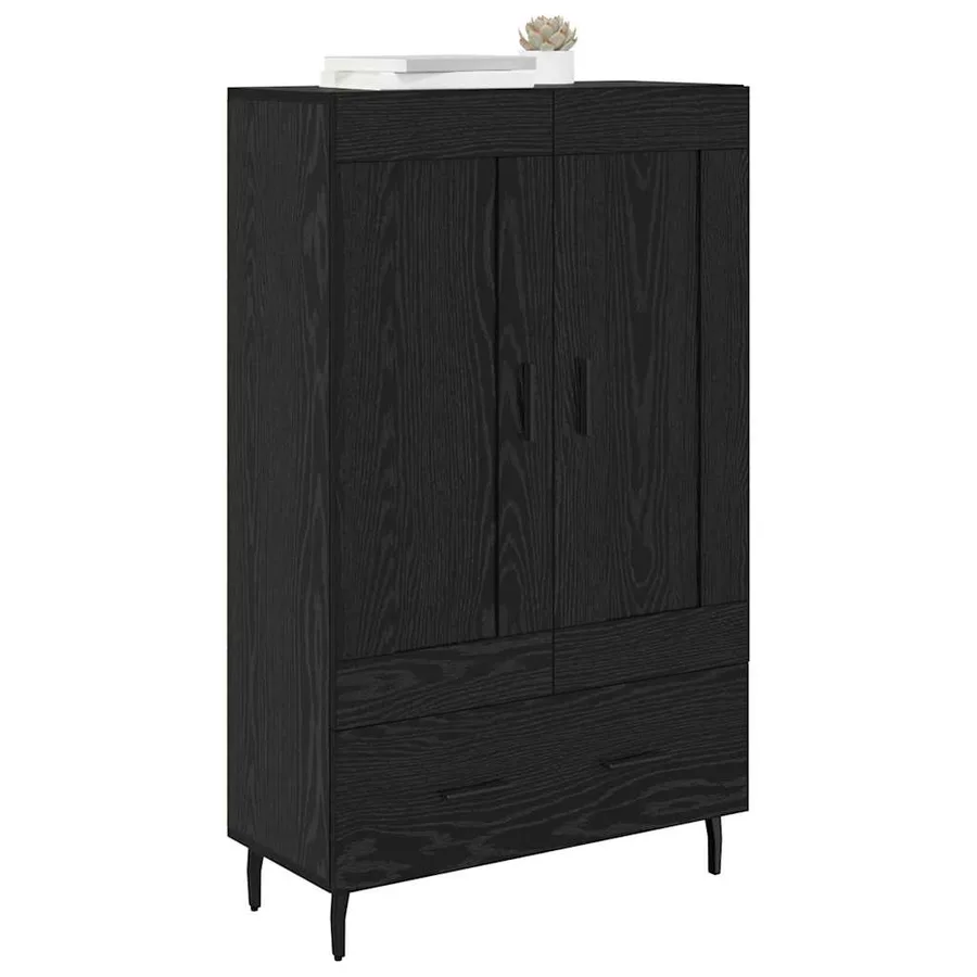 Haut Armoire Chêne noir 69,5 x 31 x 115 cm Bois d'ingénierie - 3