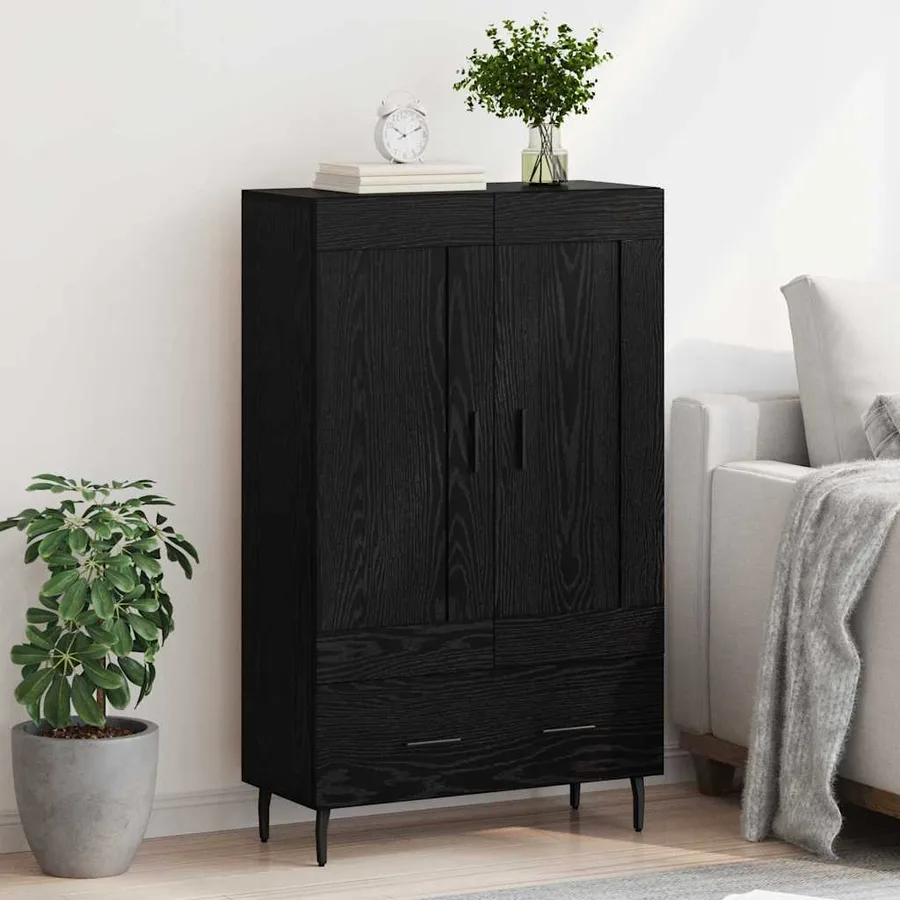 Haut Armoire Chêne noir 69,5 x 31 x 115 cm Bois d'ingénierie - 4