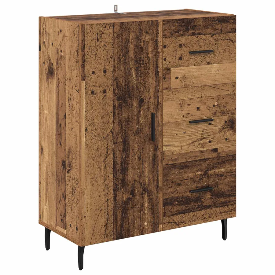 Buffet Bois Ancien 69,5 x 34 x 90 cm Bois d'ingénierie et fer - 2