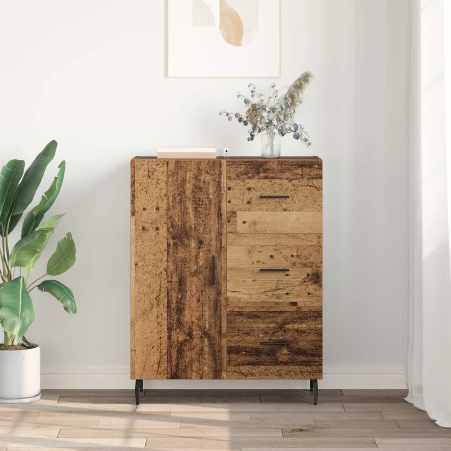Buffet Bois Ancien 69,5 x 34 x 90 cm Bois d'ingénierie et fer - 4