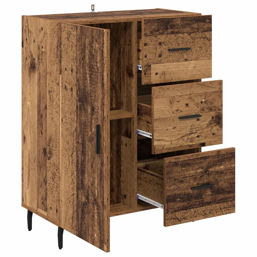 Buffet Bois Ancien 69,5 x 34 x 90 cm Bois d'ingénierie et fer - 5
