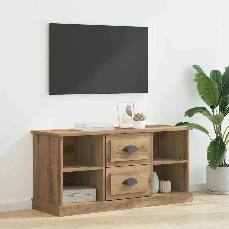 Meuble TV 99,5 x 35,5 x 48 cm Chêne artisanal Bois d'ingénierie