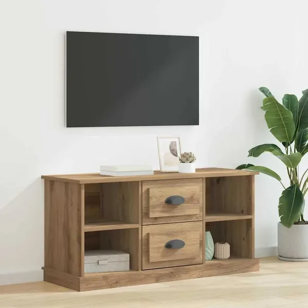 Meuble TV 99,5 x 35,5 x 48 cm Chêne artisanal Bois d'ingénierie