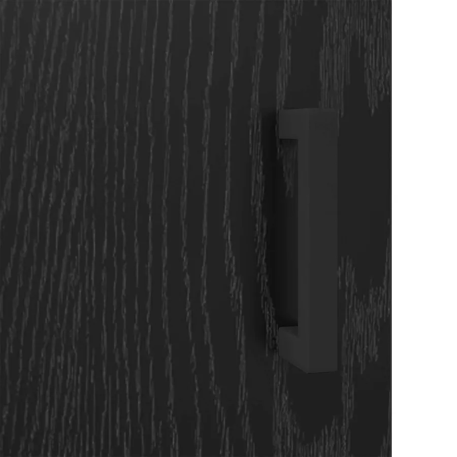 Buffet Chêne noir 69,5 x 34 x 90 cm Bois d'ingénierie et fer - 10