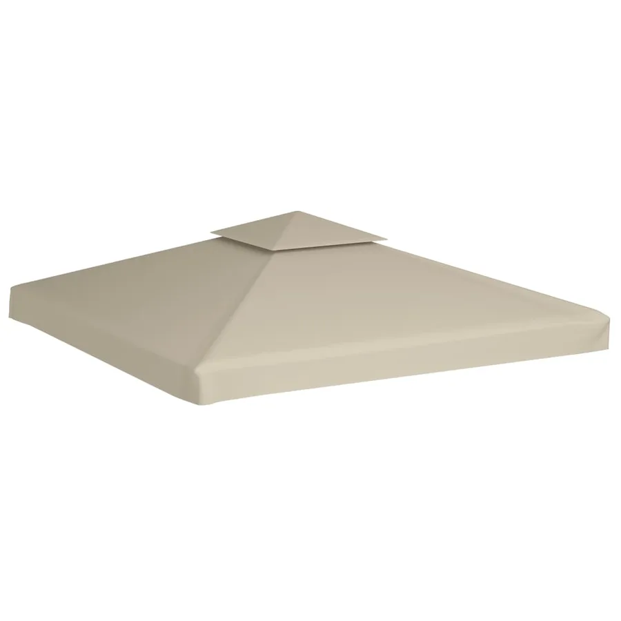 Recouvrement de remplacement d'auvent 310 g/m² Beige 3x3 m - 2