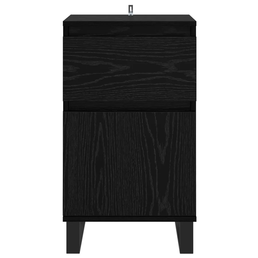 Buffet avec tiroir Chêne noir 35 x 40 x 70 cm Bois d'ingénierie - 6