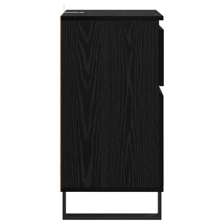 Buffet avec tiroir Chêne noir 35 x 40 x 70 cm Bois d'ingénierie - 7