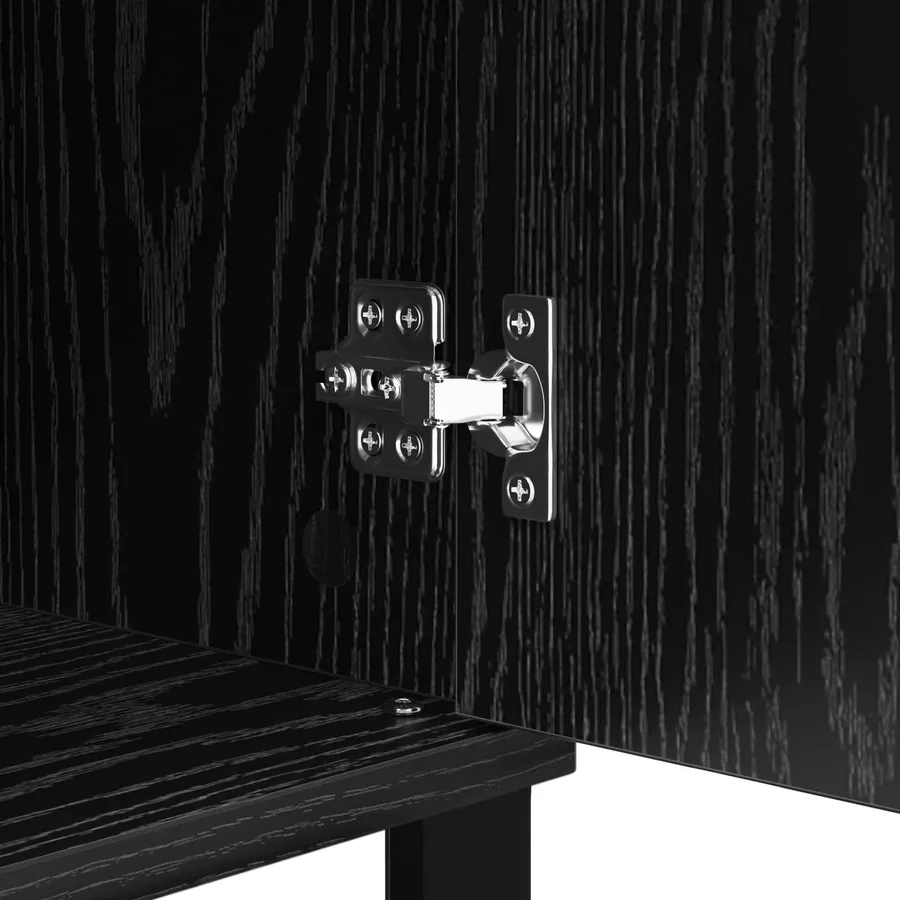 Buffet avec tiroir Chêne noir 35 x 40 x 70 cm Bois d'ingénierie - 9
