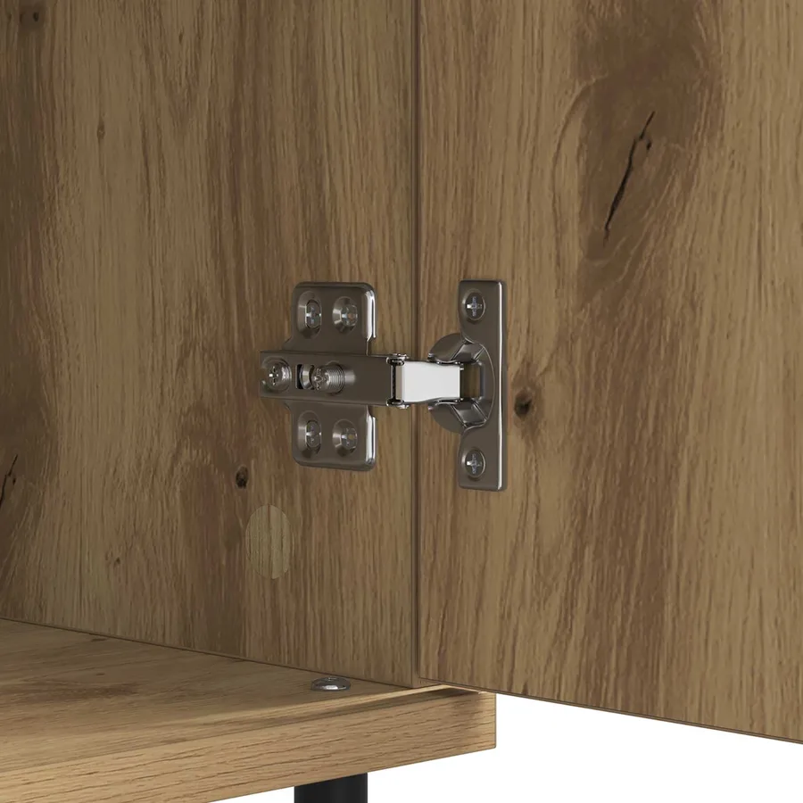 Buffet Chêne artisanal 60 x 35 x 70 cm Bois d'ingénierie et fer - 10