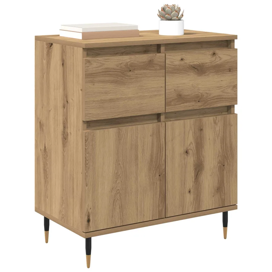 Buffet Chêne artisanal 60 x 35 x 70 cm Bois d'ingénierie et fer - 3