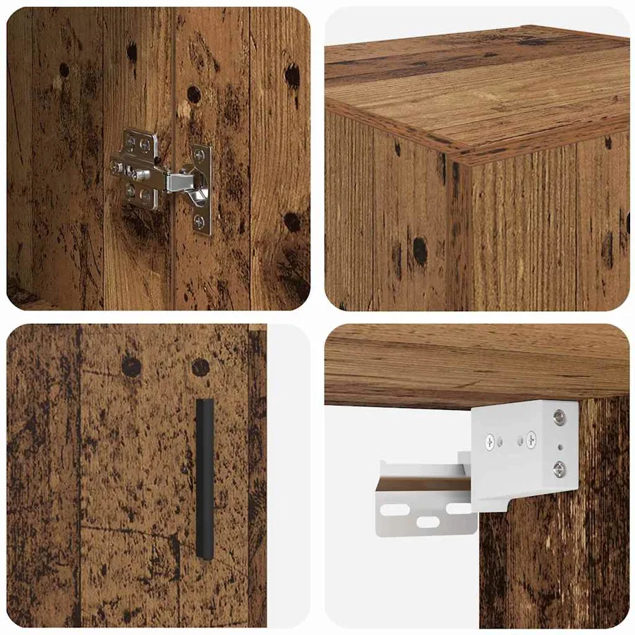Meuble mural Bois Ancien 34,5 x 34 x 90 cm - 9