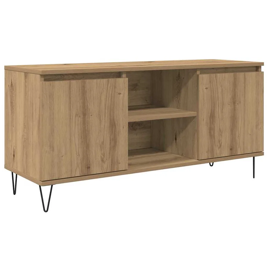 Meuble TV 104 x 35 x 50 cm Chêne artisanal Bois d'ingénierie - 2