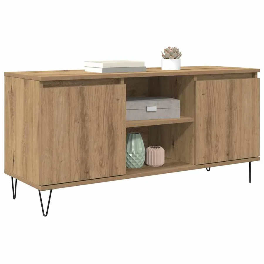 Meuble TV 104 x 35 x 50 cm Chêne artisanal Bois d'ingénierie - 3
