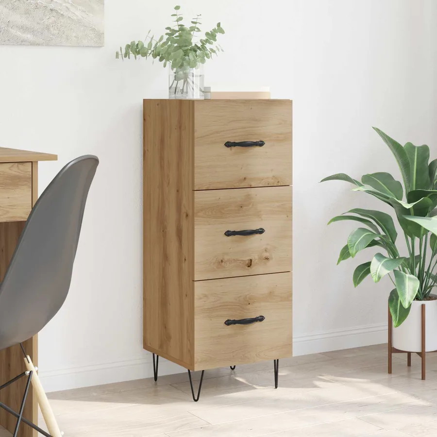 Buffet chêne artisanal 34 x 34,5 x 90 cm Bois d'ingénierie