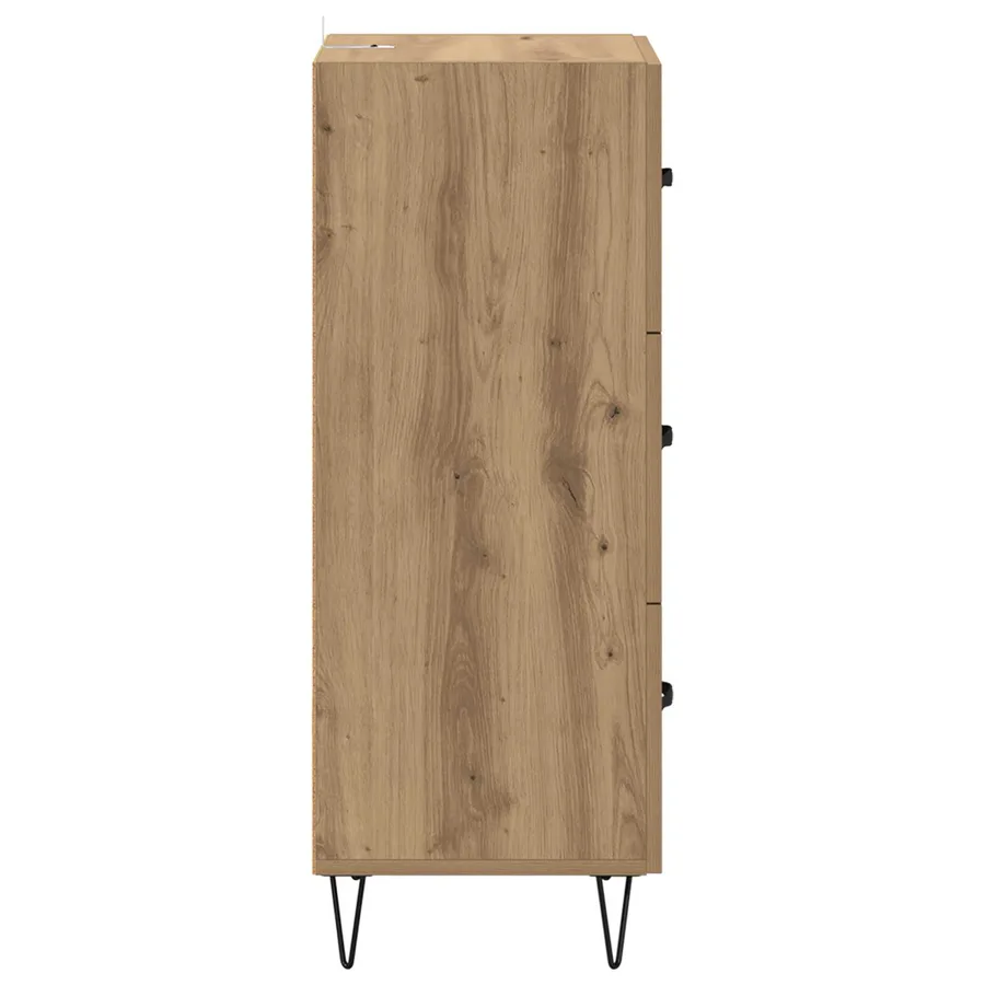 Buffet chêne artisanal 34 x 34,5 x 90 cm Bois d'ingénierie - 7