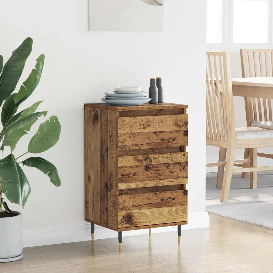 Buffet Bois ancien 35 x 40 x 70 cm Bois d'ingénierie - 4