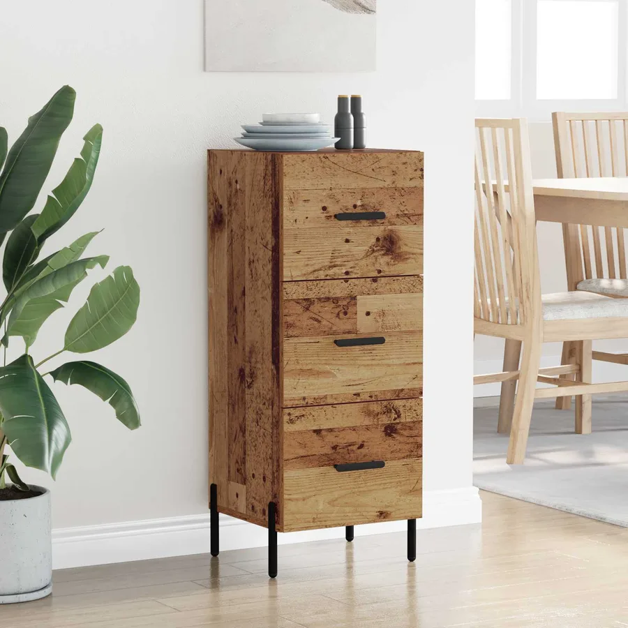 Buffet Bois ancien 34 x 34,5 x 90 cm Bois d'ingénierie - 4