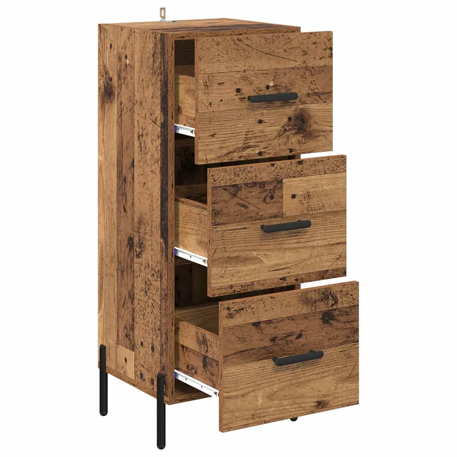 Buffet Bois ancien 34 x 34,5 x 90 cm Bois d'ingénierie - 5