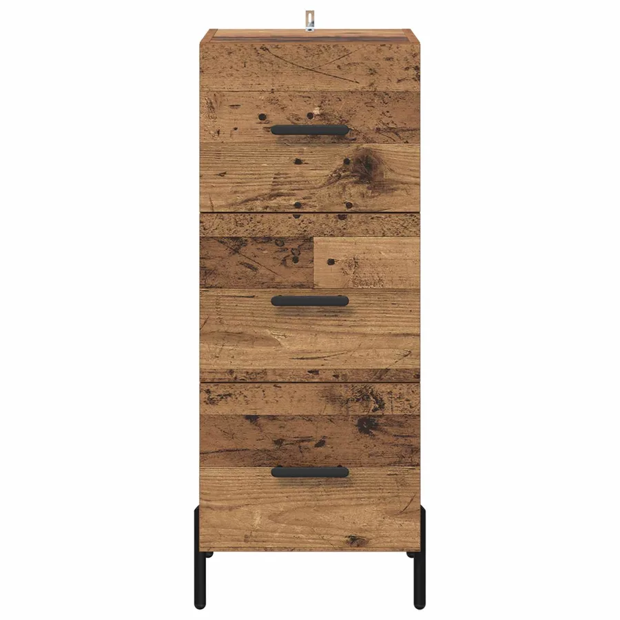 Buffet Bois ancien 34 x 34,5 x 90 cm Bois d'ingénierie - 6