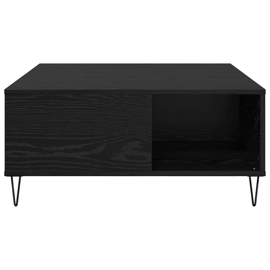 Table basse Chêne noir 80 x 80 x 36,5 cm Bois d'ingénierie - 5