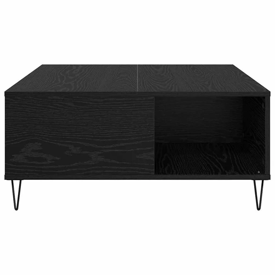 Table basse Chêne noir 80 x 80 x 36,5 cm Bois d'ingénierie - 6