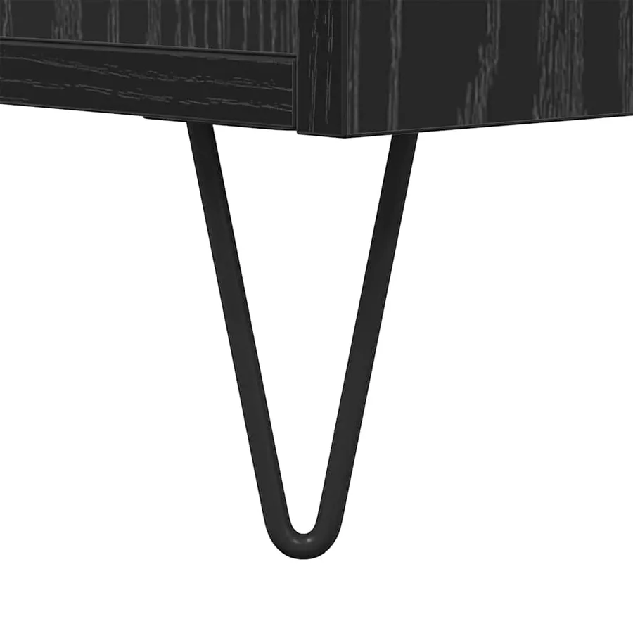 Table basse Chêne noir 80 x 80 x 36,5 cm Bois d'ingénierie - 9