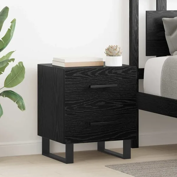 Cabinet de chevet 2 pcs Chêne noir 40 x 35 x 47,5 cm