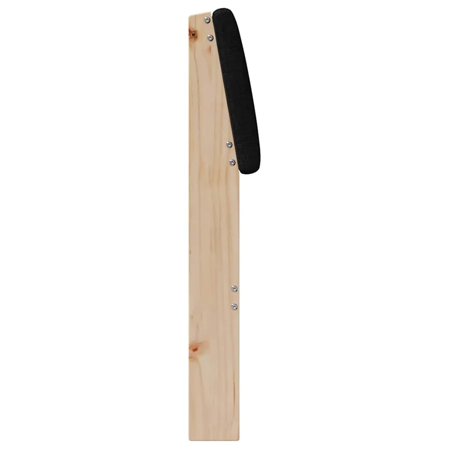 Tête de lit capitonnée Noir 75 cm Pin massif - 5