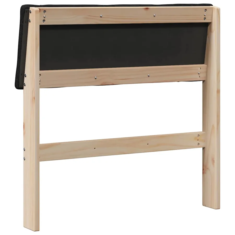 Tête de lit capitonnée Noir 75 cm Pin massif - 6