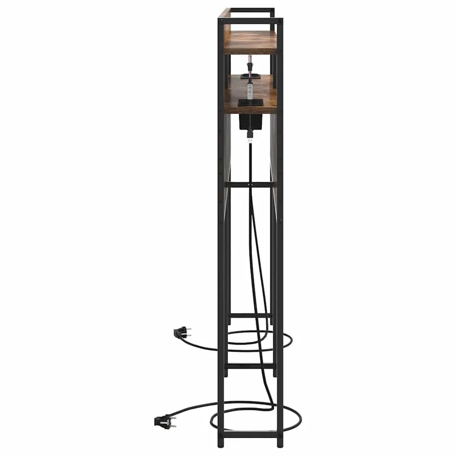 Tête de lit de rangement Chêne fumé Bois d'ingénierie - 7