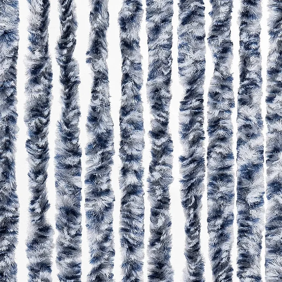 Moustiquaire Bleu blanc et argenté 100x220 cm Chenille - 6