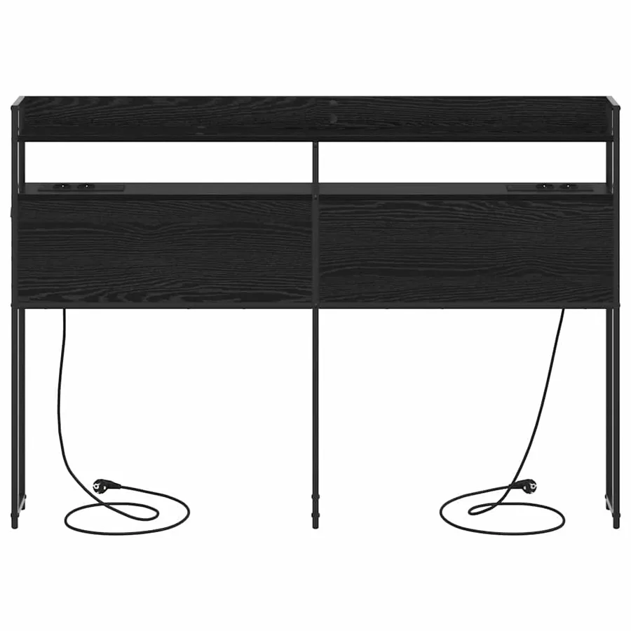 Tête de lit de rangement Chêne noir Bois d'ingénierie - 6