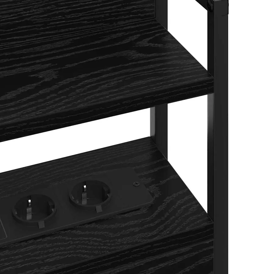 Tête de lit de rangement Chêne noir Bois d'ingénierie - 9