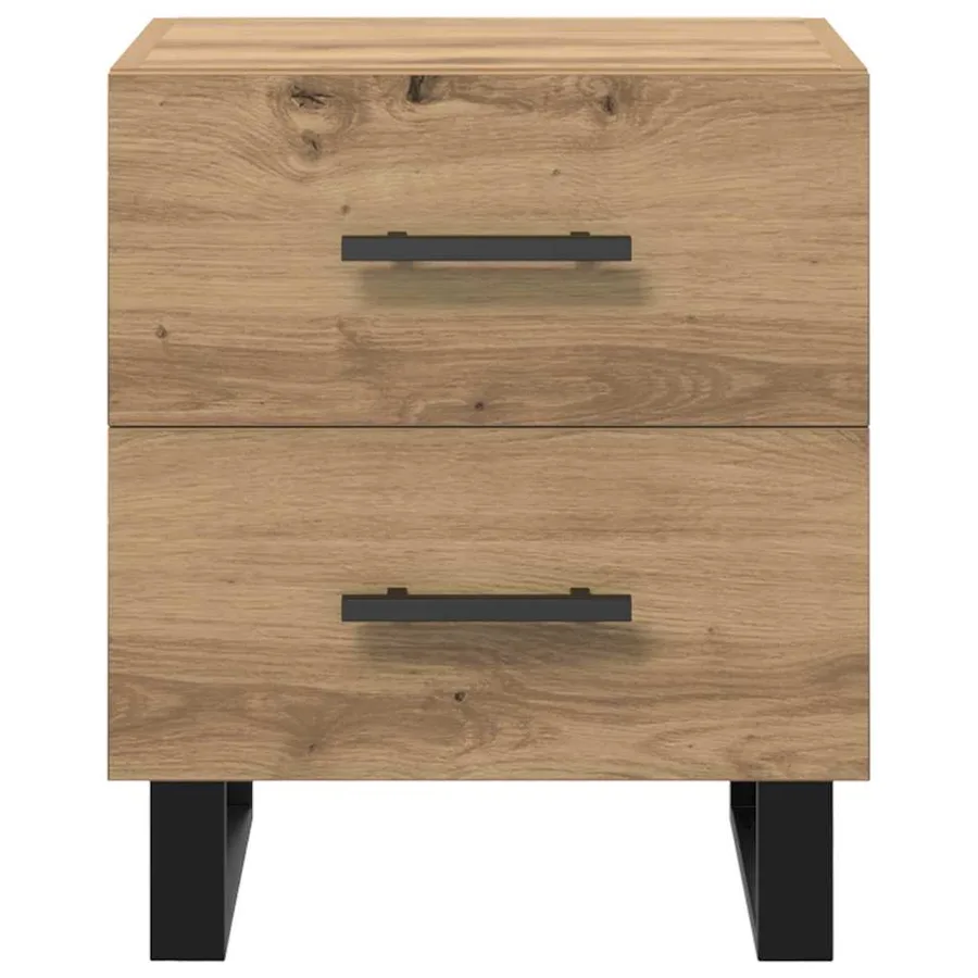 Cabinet de chevet 2 pc Chêne artisanal 40 x 35 x 47,5 cm - 7