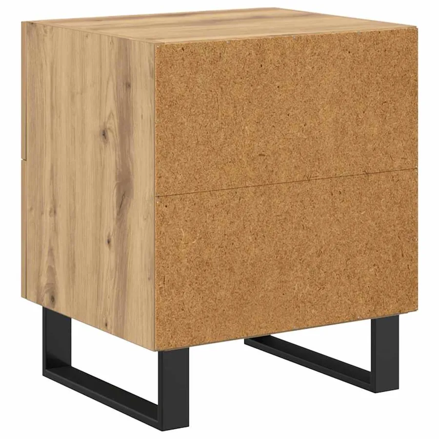 Cabinet de chevet 2 pc Chêne artisanal 40 x 35 x 47,5 cm - 9