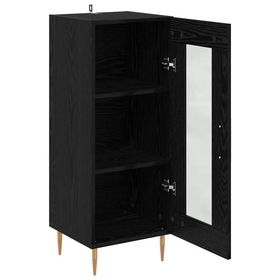 Buffet Chêne noir 34 x 34,5 x 90 cm Bois d'ingénierie - 5