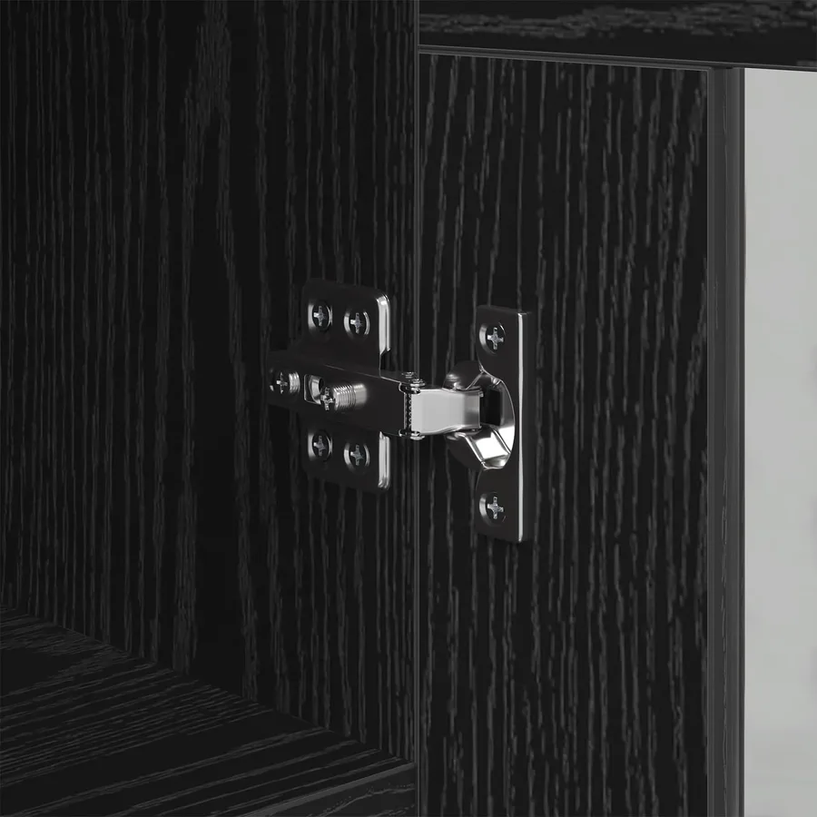 Buffet Chêne noir 34 x 34,5 x 90 cm Bois d'ingénierie - 9