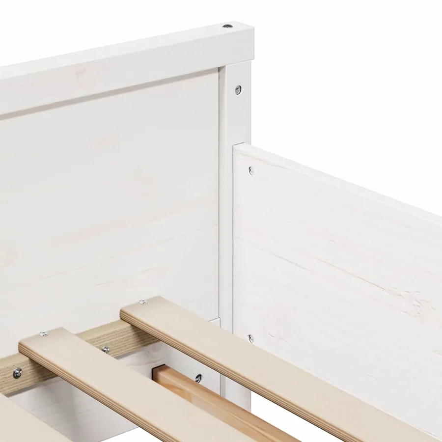 Cadre de lit Blanc 80 x 200 cm Bois d'ingénierie - 9