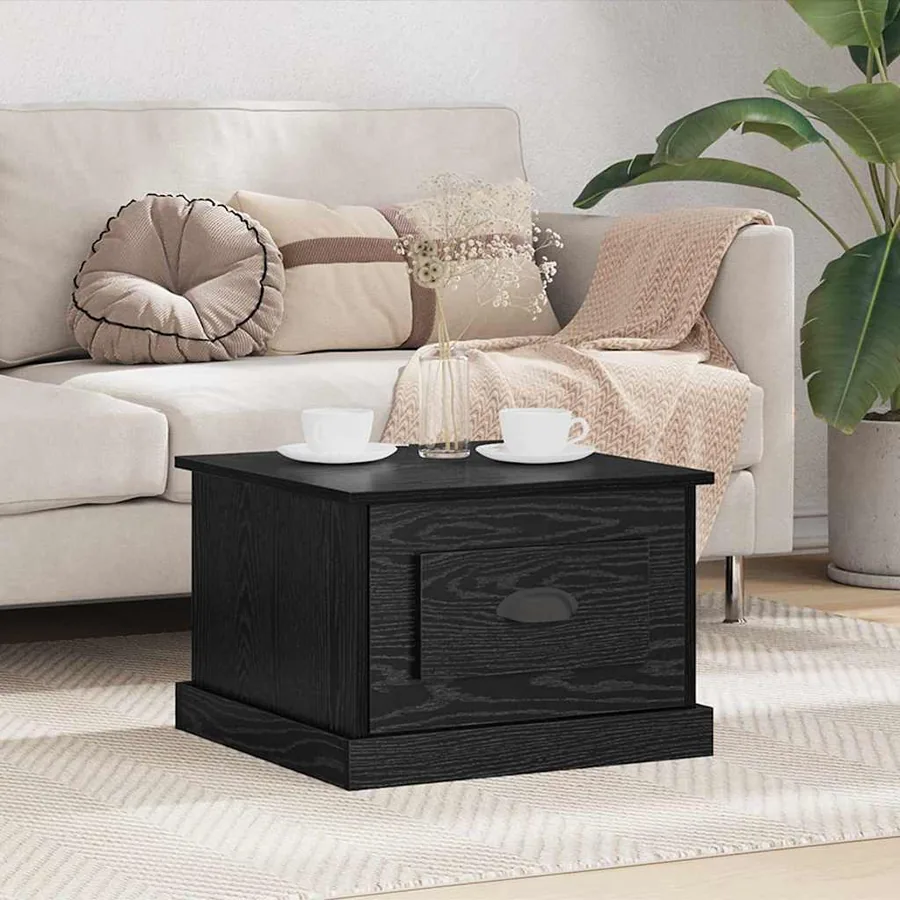 Table basse Chêne noir 50 x 50 x 35 cm Bois d'ingénierie