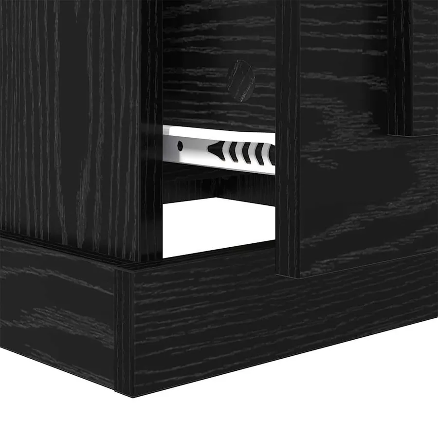 Table basse Chêne noir 50 x 50 x 35 cm Bois d'ingénierie - 9