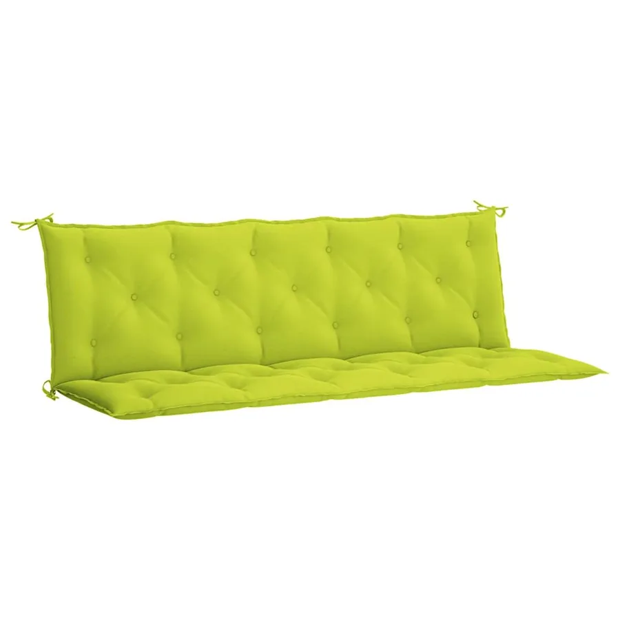 Coussin de banc de jardin vert vif 180x(50+50)x7cm tissu oxford - 2