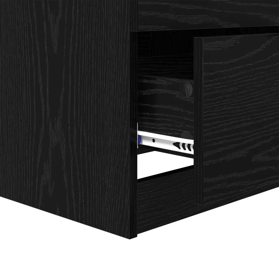 Cabinet de chevet avec tiroir 2 pcs Chêne noir 45 x 39 x 50cm - 10