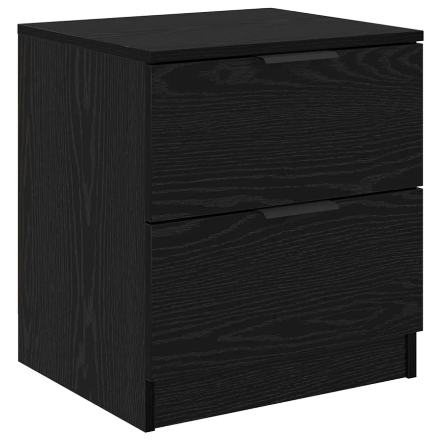 Cabinet de chevet avec tiroir 2 pcs Chêne noir 45 x 39 x 50cm - 6