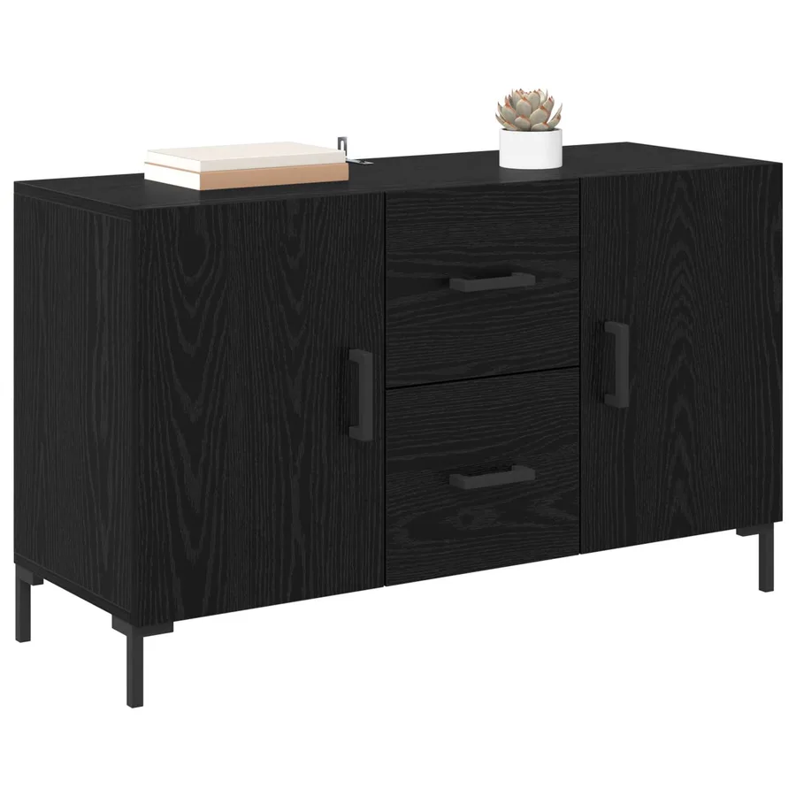 Buffet Chêne noir 100 x 36 x 60 cm Bois d'ingénierie - 3