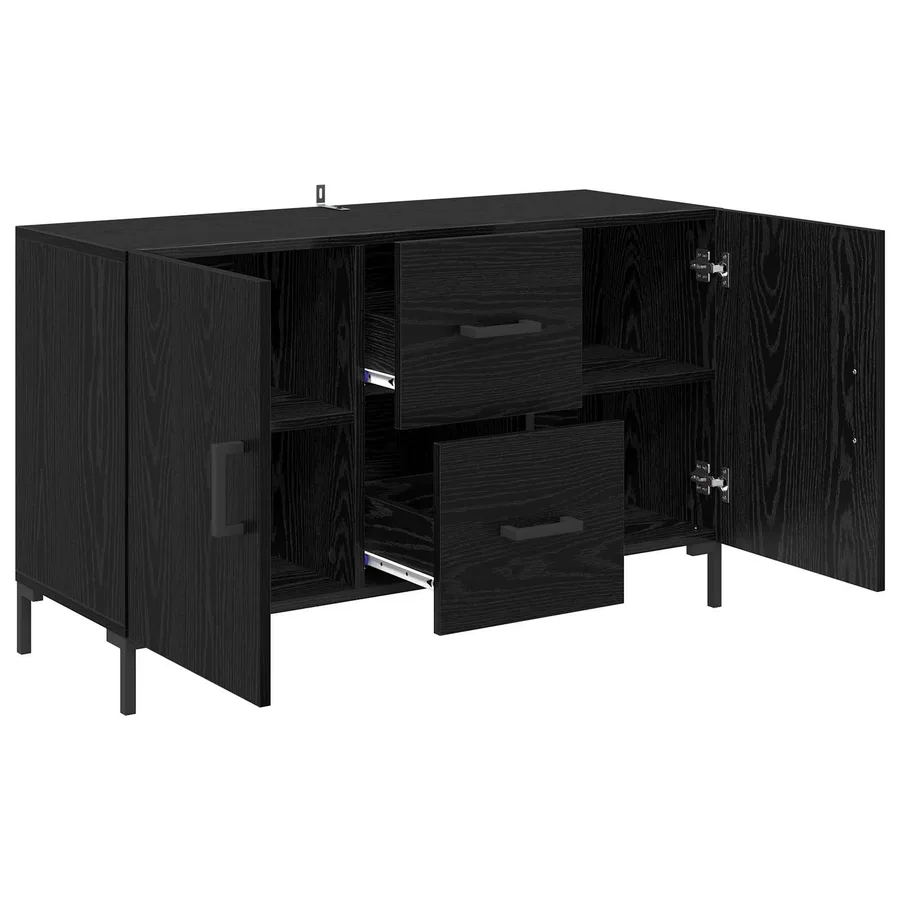 Buffet Chêne noir 100 x 36 x 60 cm Bois d'ingénierie - 5