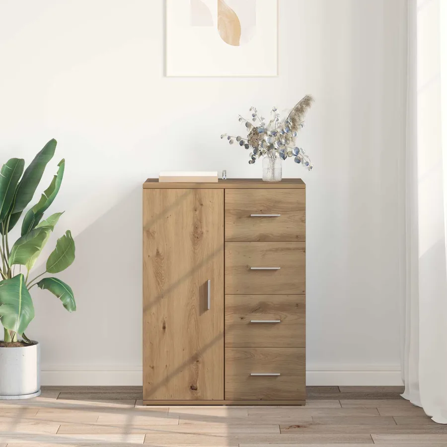 Buffet Chêne artisanal 59 x 39 x 80 cm Bois d'ingénierie - 4