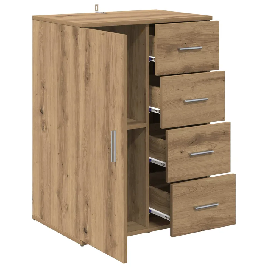 Buffet Chêne artisanal 59 x 39 x 80 cm Bois d'ingénierie - 5