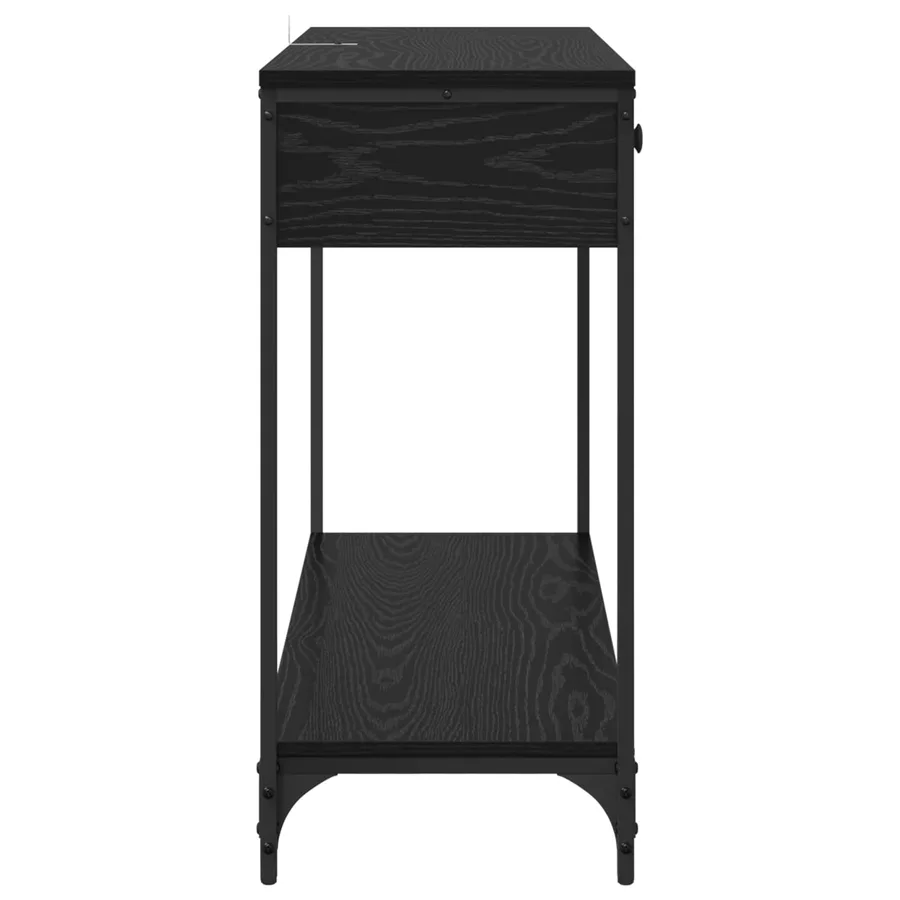 Table console Chêne noir 100 x 34,5 x 75 cm Bois d'ingénierie - 7