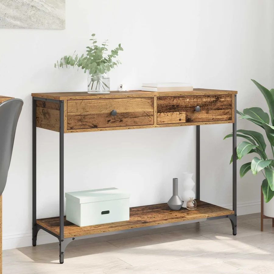 Table console Bois Ancien 100 x 34,5 x 75 cm Bois d'ingénierie